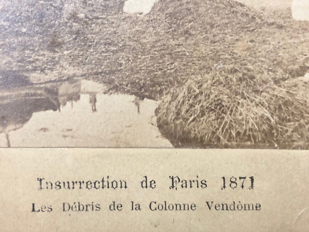 Paris Commune 1871 Vendôme Column Ruins Albumen Photograph CDV French Revolution – Image 5