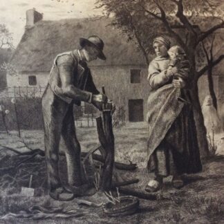 Jean-François Millet The Grafter 1890 Drypoint Etching by E. Salomon Barbizon