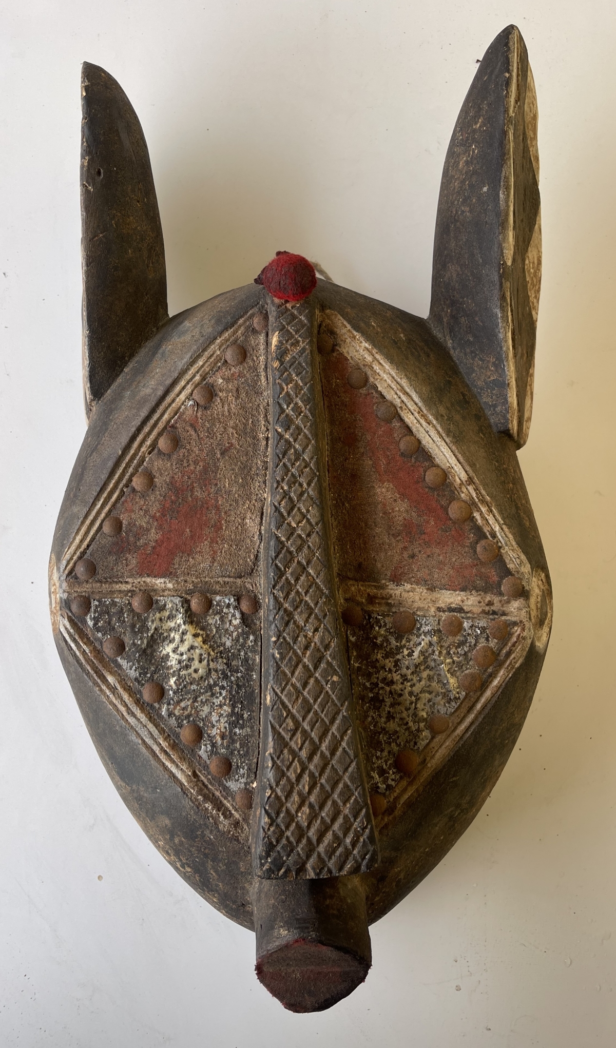 Antique Baoulé Kpan Monkey Mask Ivory Coast African Tribal Art Wood Mask – Image 3