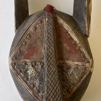 Antique Baoulé Kpan Monkey Mask Ivory Coast African Tribal Art Wood Mask