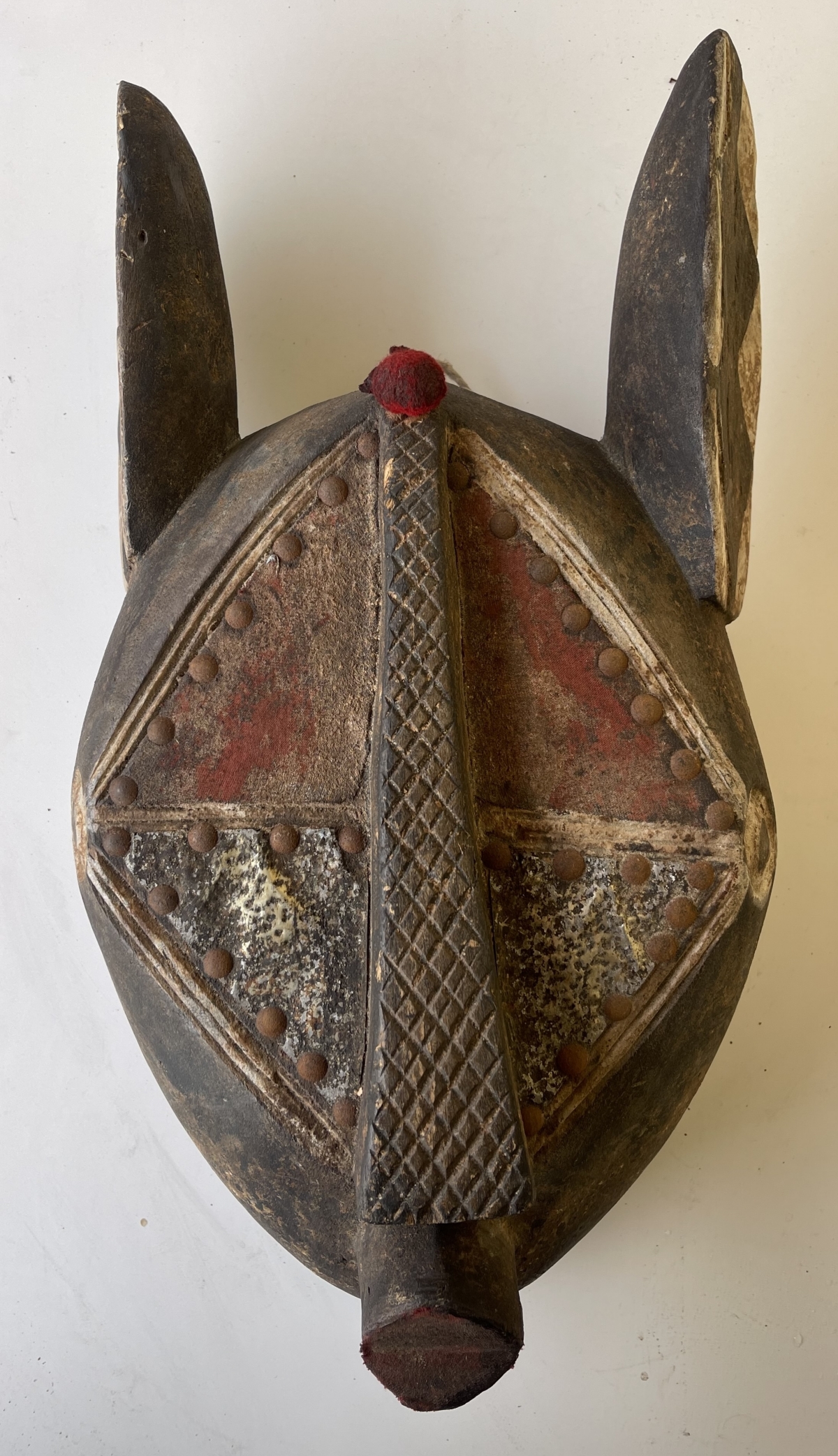 Antique Baoulé Kpan Monkey Mask Ivory Coast African Tribal Art Wood Mask