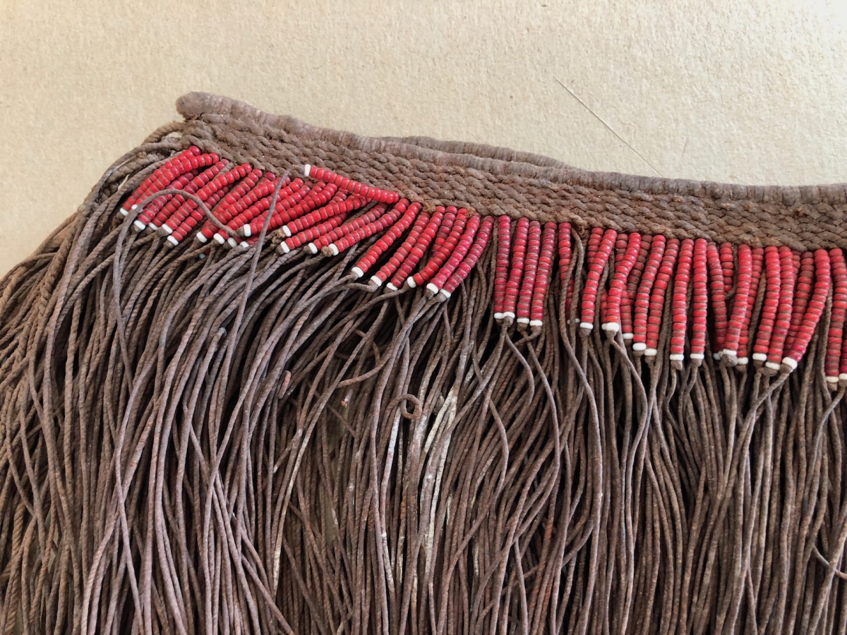 Antique Kirdi Beaded Fiber Skirt Cameroon African Tribal Ceremonial Garment Monn – Image 7