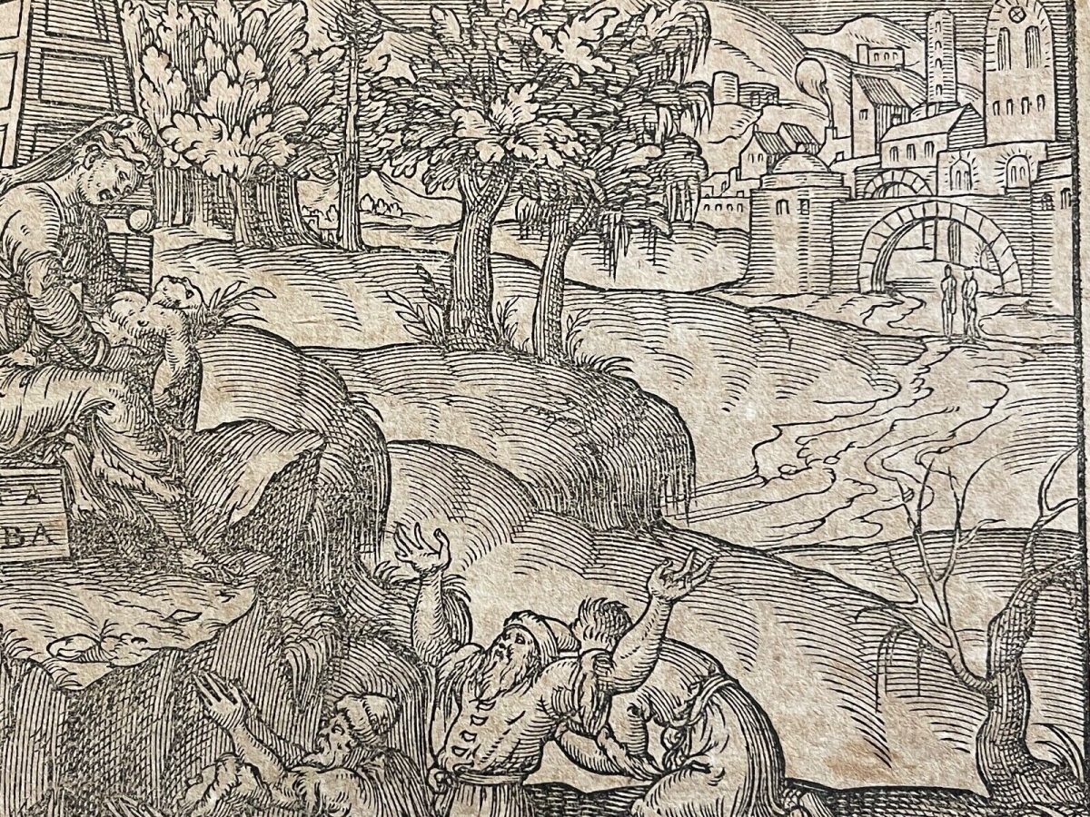 Russia 1575 Woodcut Tata Baba Goddess Worship after André Thevet Antique Print – Image 4