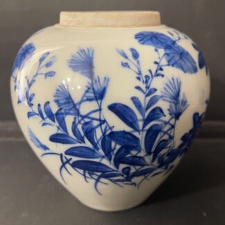 19th Century Vietnamese Bleu de Huê Blue and White Porcelain Ginger Jar