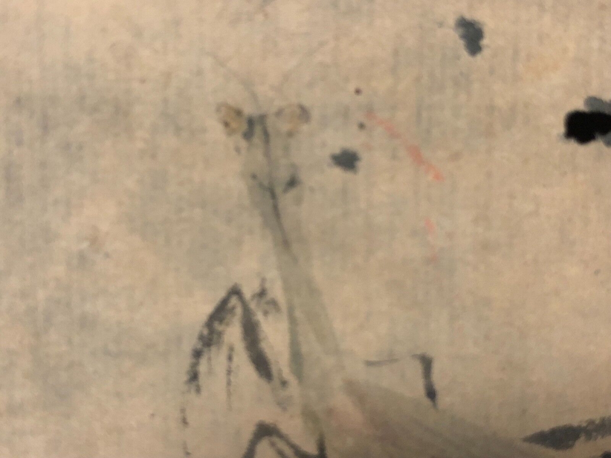 Japan Edo 17th–18th C. Grasshopper Mushi Painting Japanese Art Japon – Image 2