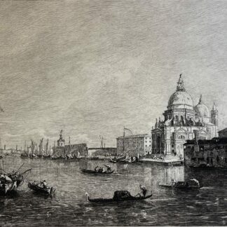 Venice Santa Maria della Salute after Francesco Guardii Engraving Greux 1882