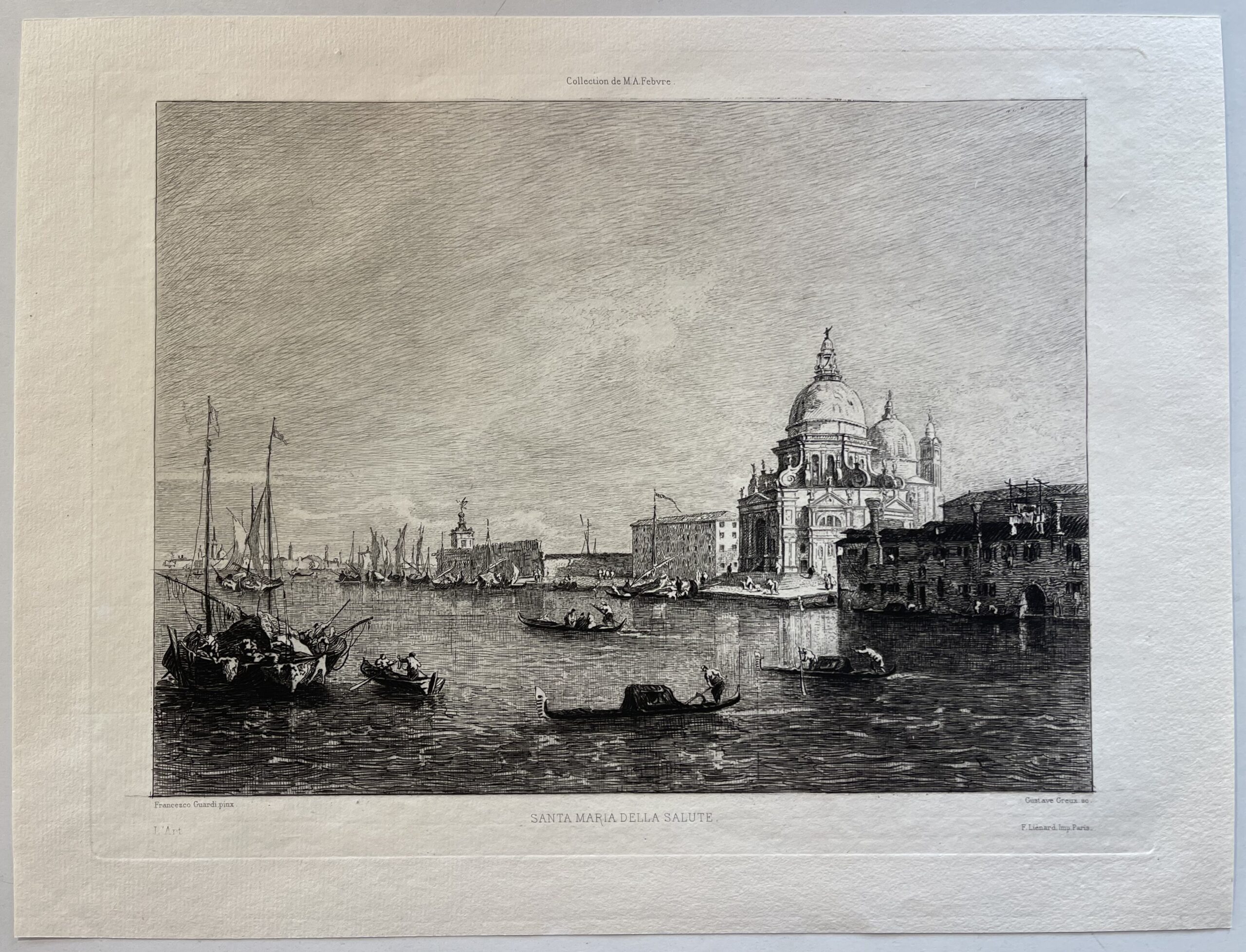 Venice Santa Maria della Salute after Francesco Guardii Engraving Greux 1882 – Image 3