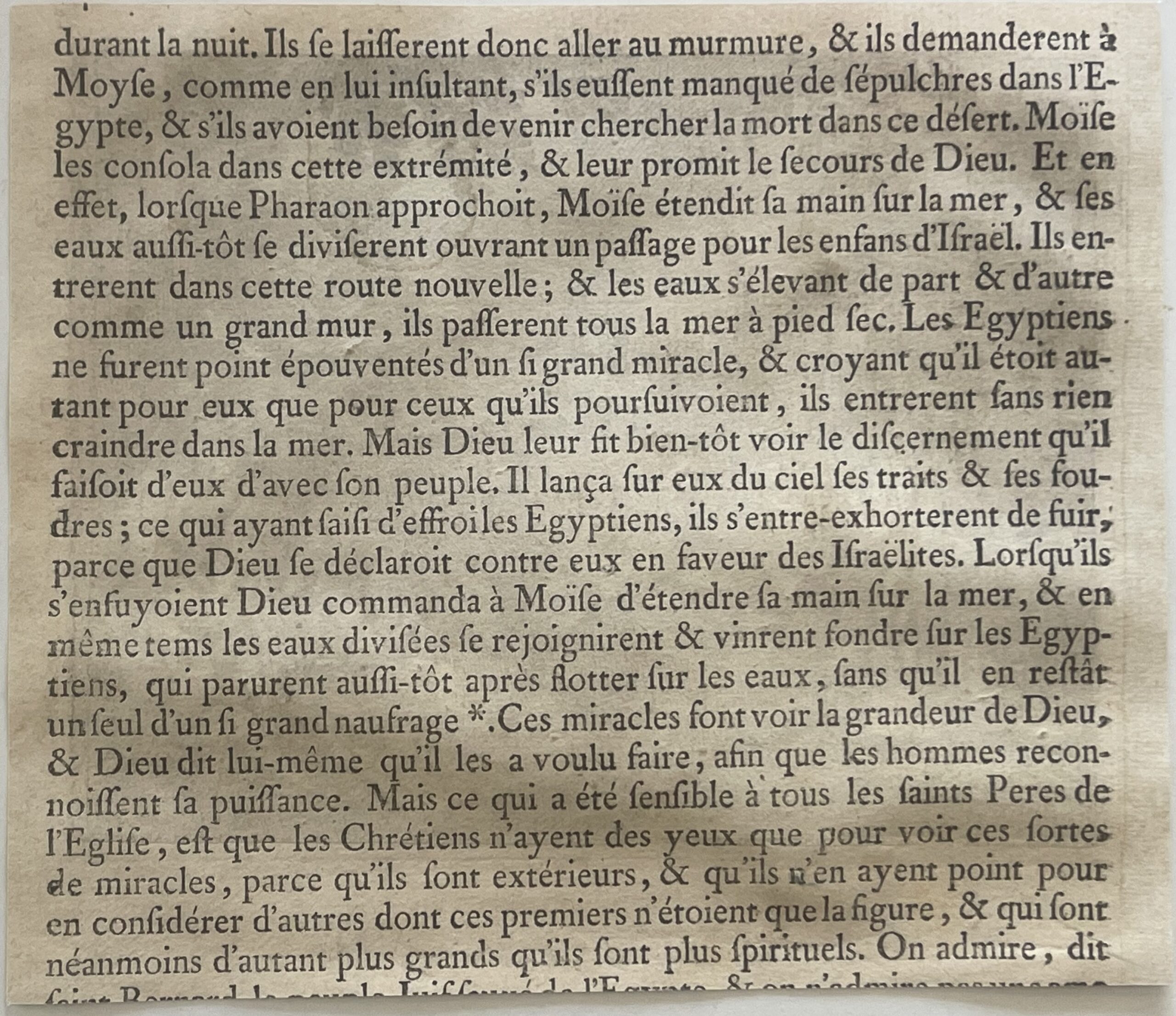 1770 Biblical Copper Engraving Pharaoh Drowned in the Red Sea Moses Moïse – Image 3