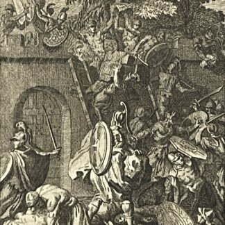 1776 Antique Engraving Hector Attacks the Greek Ships Trojan War Iliad