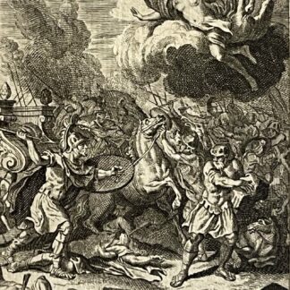 1776 Antique Engraving Aeneas Rescued by Venus Trojan War Iliad