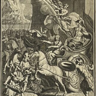 1776 Antique Engraving Jupiter Sends Iris to Hector Iliad Trojan War