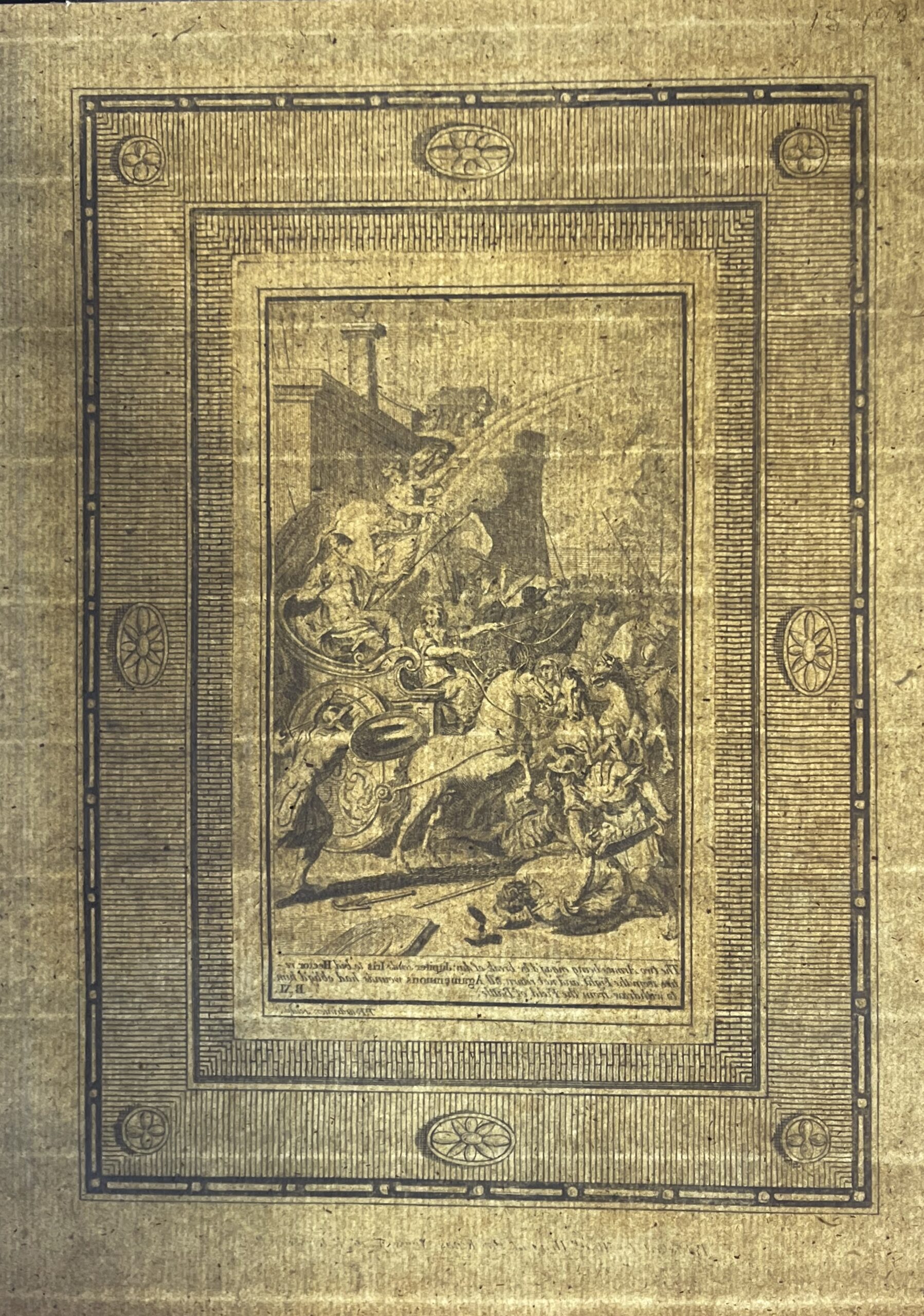 1776 Antique Engraving Jupiter Sends Iris to Hector Iliad Trojan War – Image 4