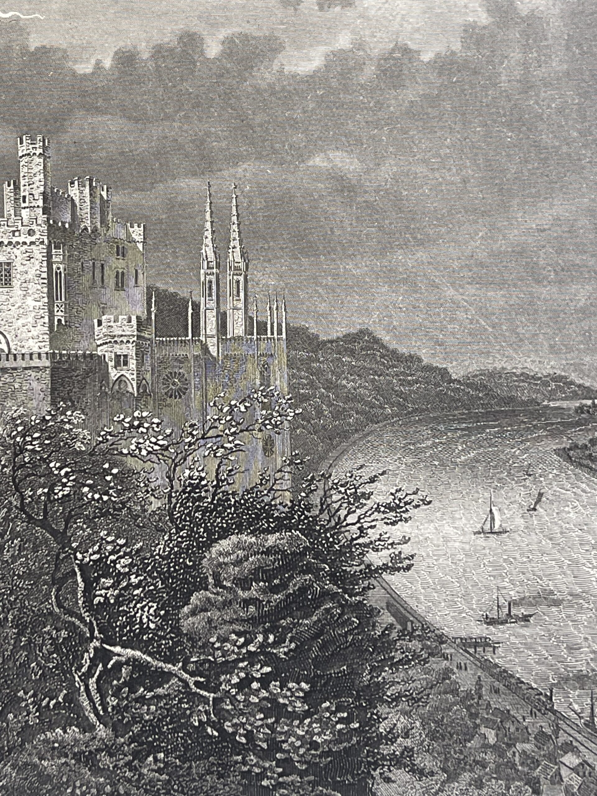 Stolzenfels Castle on the Rhine Germany Allemagne c 1860 Rhin – Image 4