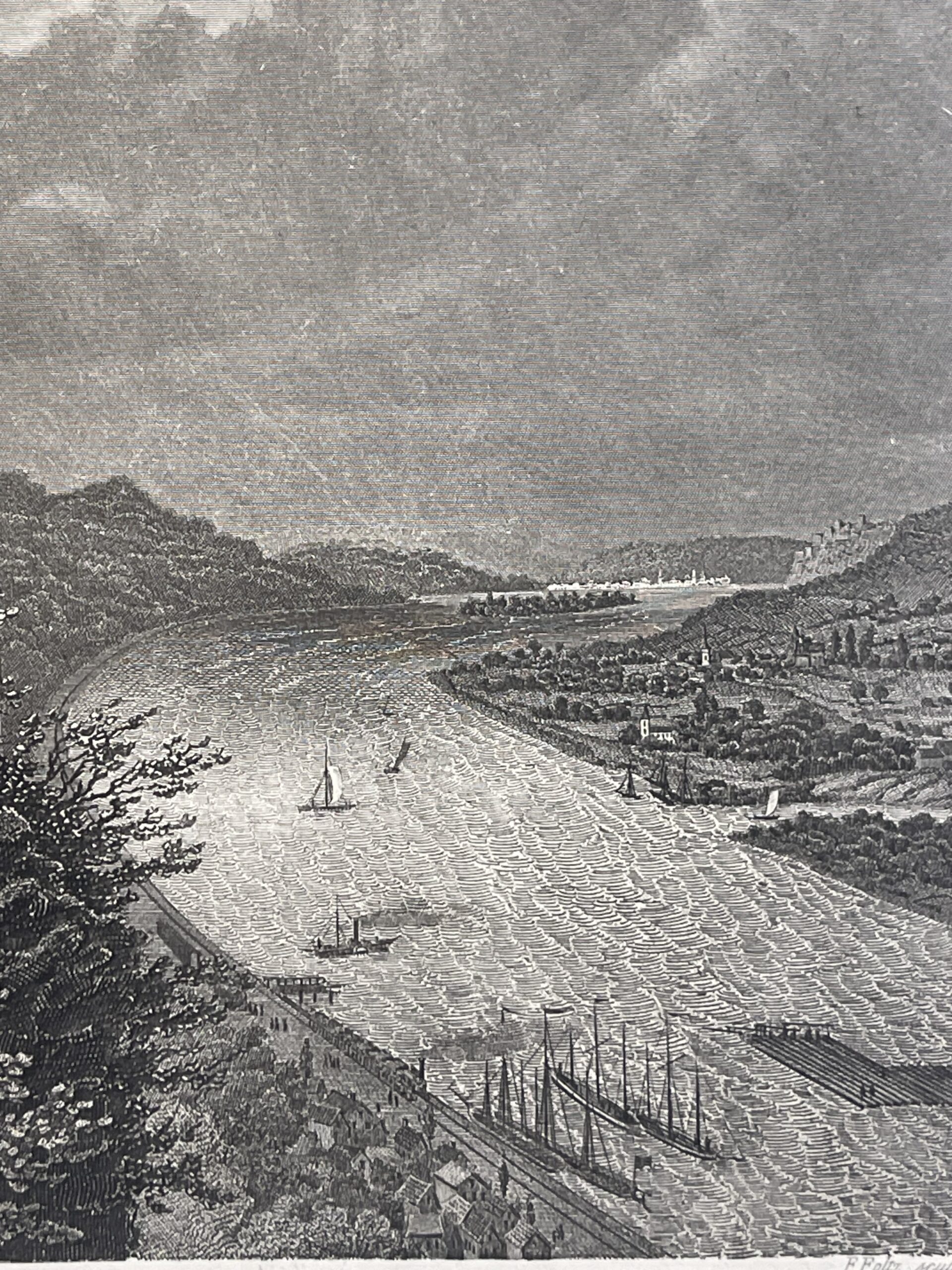 Stolzenfels Castle on the Rhine Germany Allemagne c 1860 Rhin – Image 3