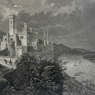 Stolzenfels Castle on the Rhine Germany Allemagne c 1860 Rhin