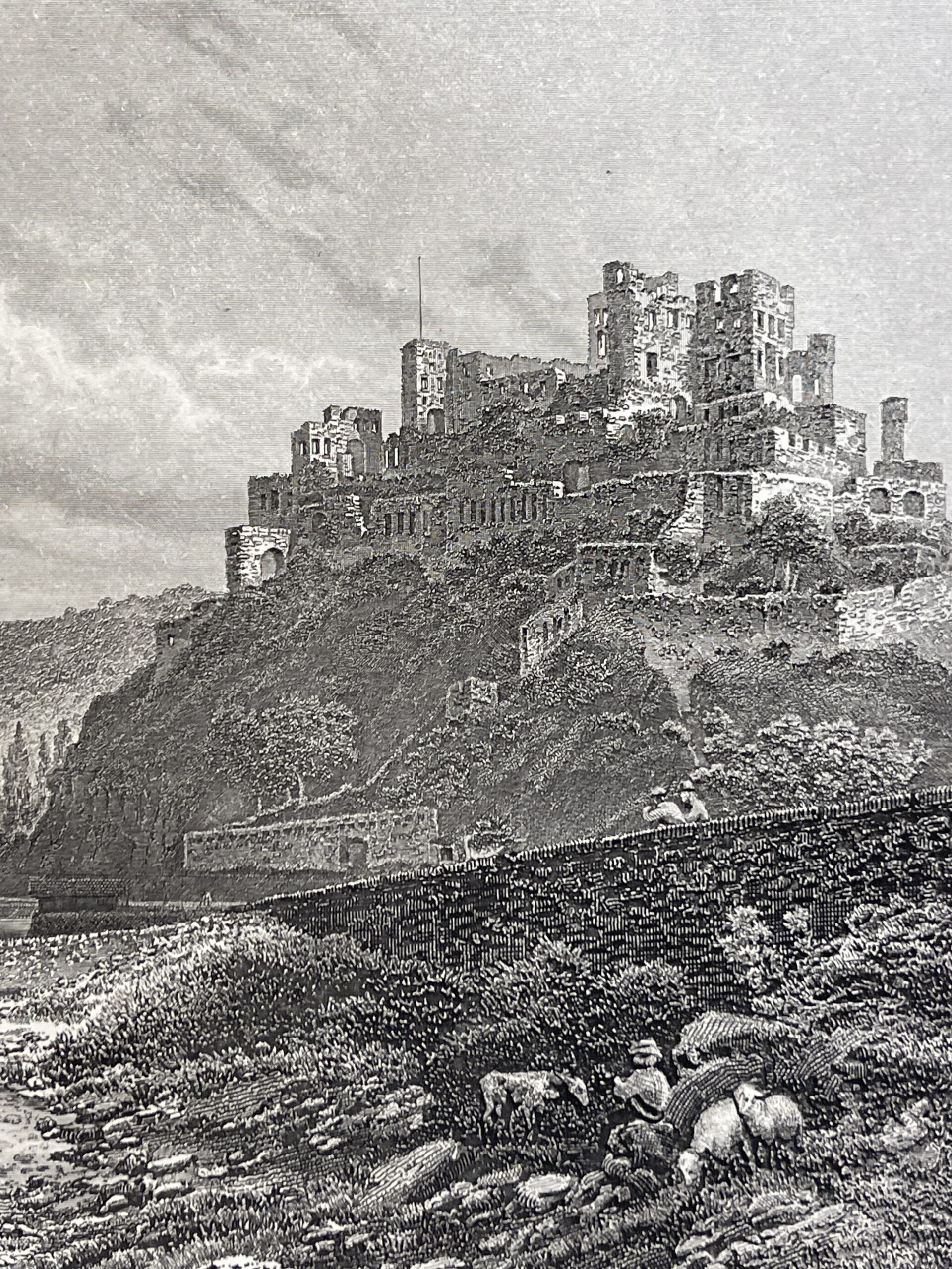 St. Goar on the Rhine with Rheinfels Castle c 1849 Deutschland Germany Rhin – Image 5