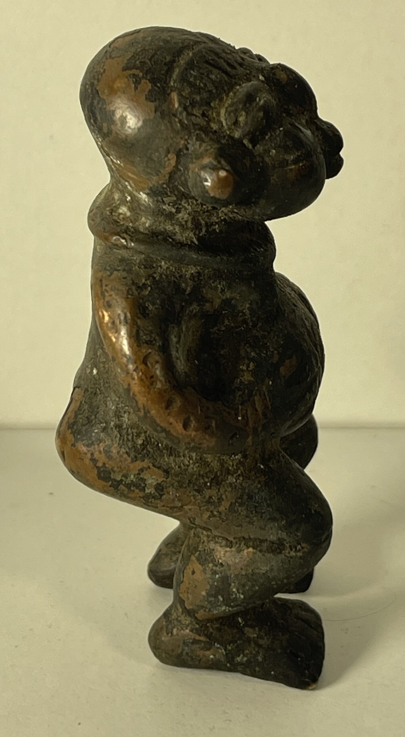 Tikar Cameroon Bronze Mother Child Figure African Tribal Art – Image 8