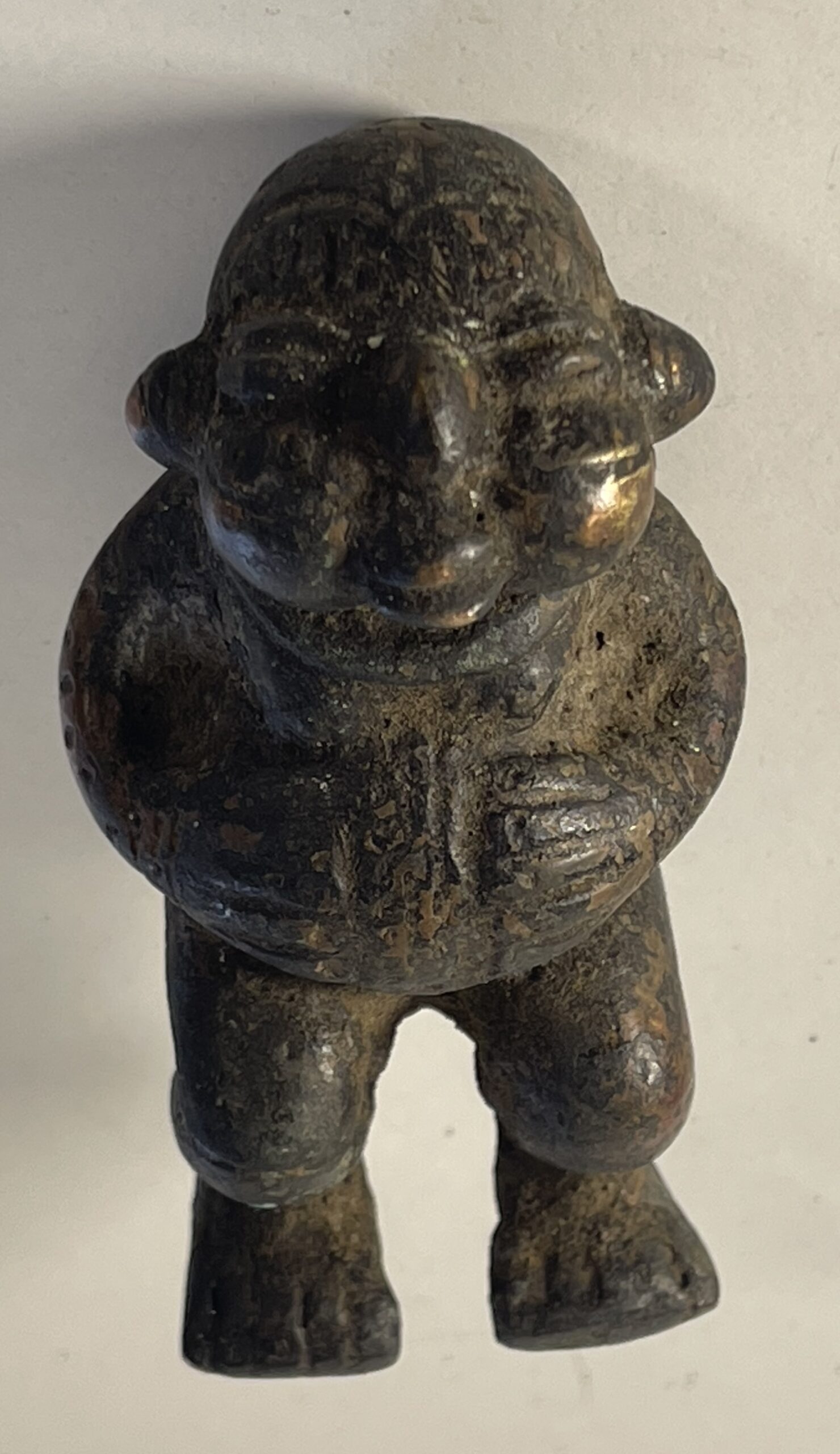 Tikar Cameroon Bronze Mother Child Figure African Tribal Art – Image 4
