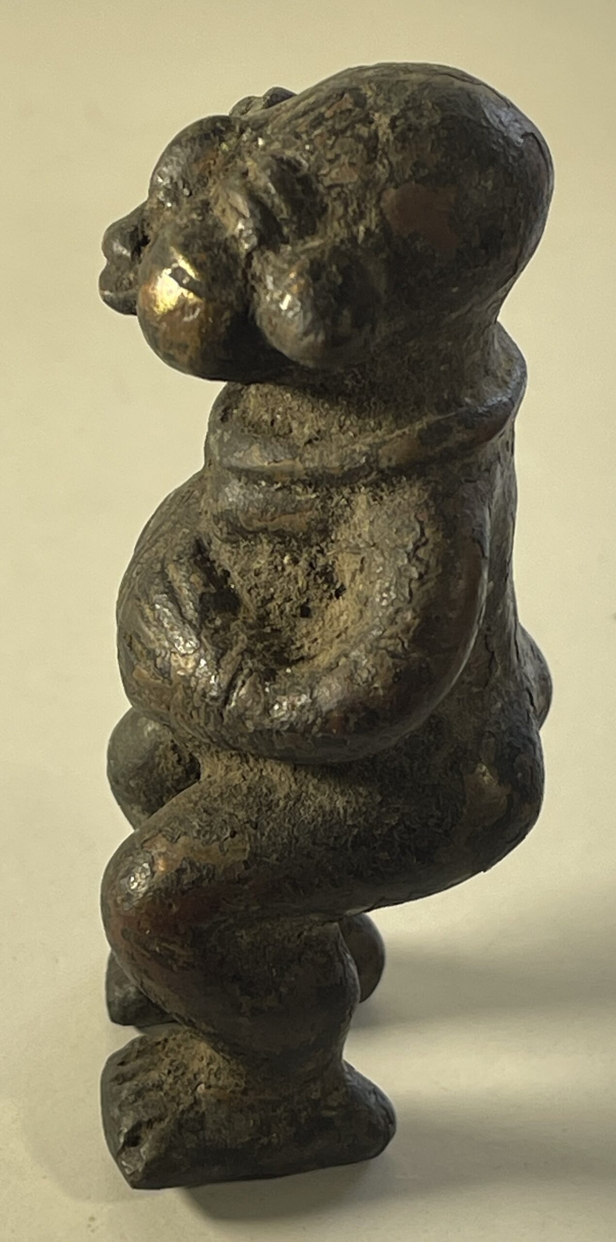 Tikar Cameroon Bronze Mother Child Figure African Tribal Art – Image 3