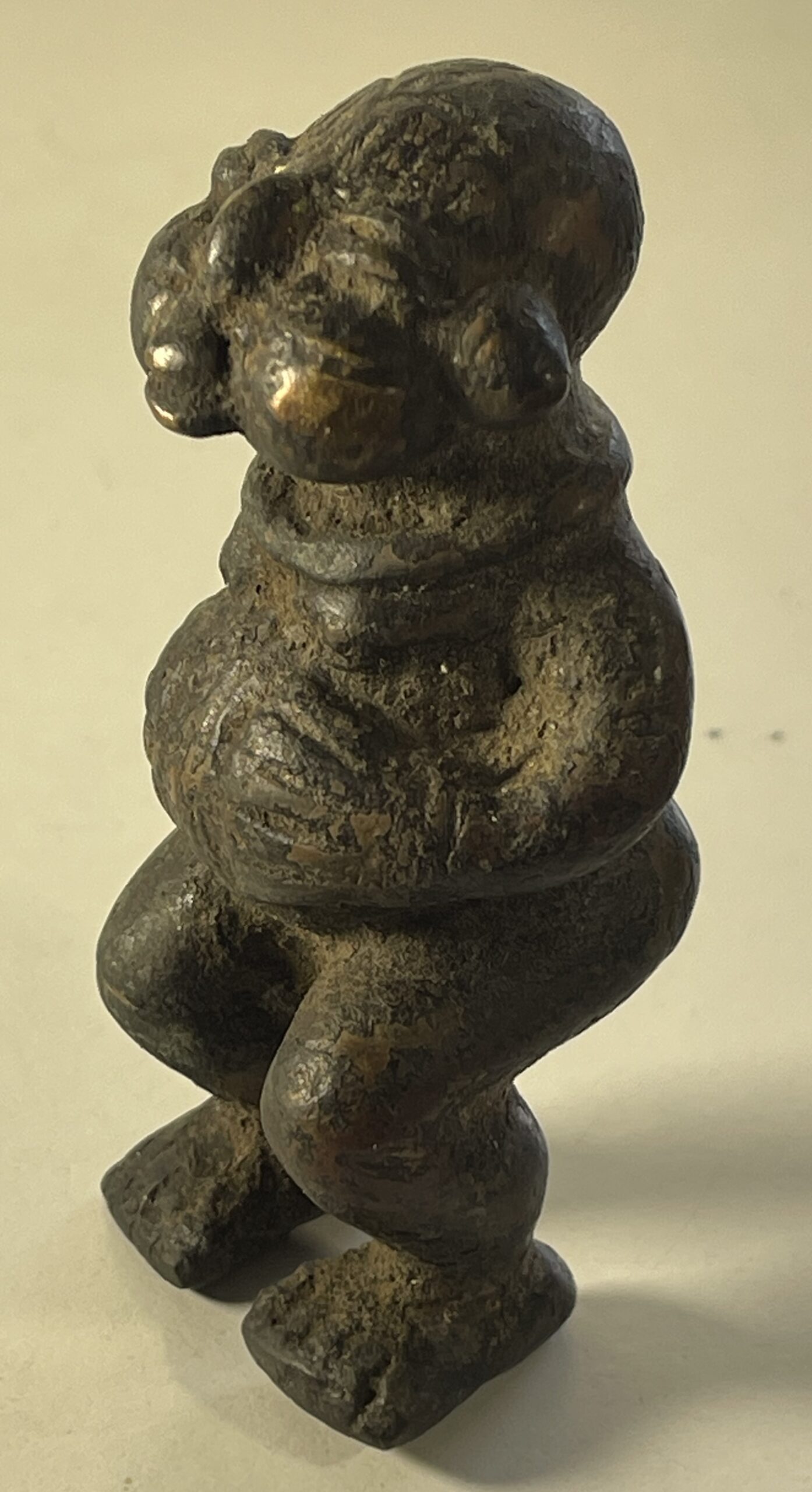 Tikar Cameroon Bronze Mother Child Figure African Tribal Art – Image 2