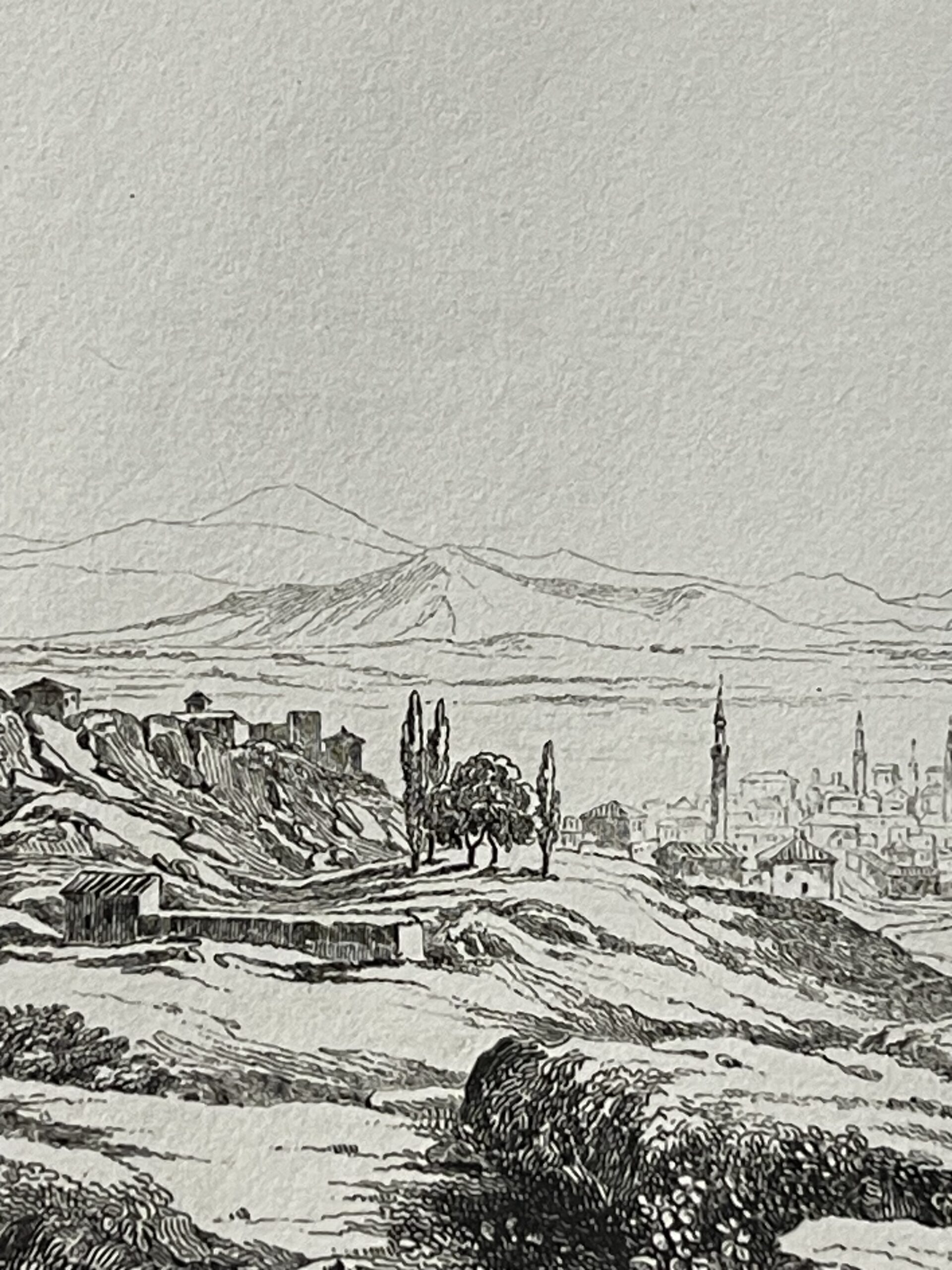 Grèce Orchomenos Greece Ancient Arcadia Antique Engraving c1835 – Image 6