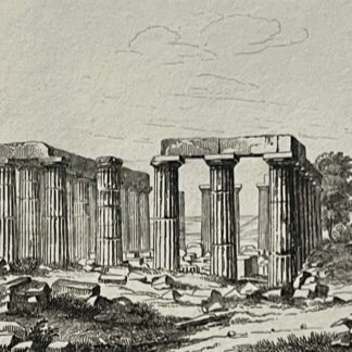 Grèce Temple of Apollo Epicurius Bassae Greece Antique Engraving c1835