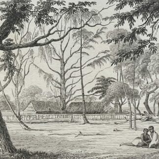 Tahiti Pomare II Tomb Original Antique Engraving 1836 French France Polynésie