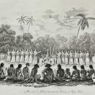 Tonga Tapu Women Night Dance Original Antique c1850 Polynésie Polynesia