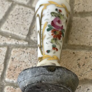 Antique French Royalist Wax Seal Stamp Porcelain Handle Bourbon Three Lys