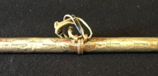 Antique Tibetan Buddhist Copper & Brass Prayer Scroll Case Manuscript Tube