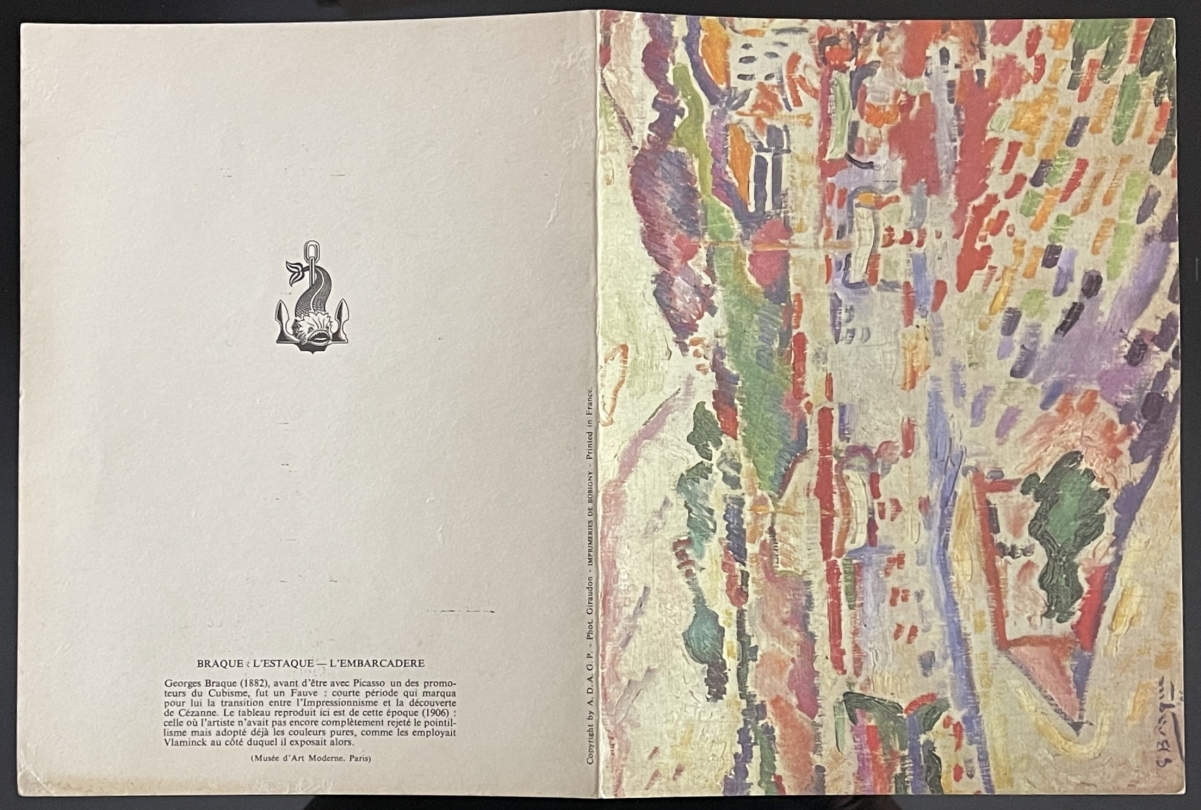 Georges Braque L'Estaque Marseille 1906 Ship Menu Heliogravure 1964 – Image 4
