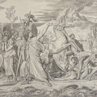 Ingres Romulus Ancient Rome Italy Spolia Opima Antique Engraving c 1867