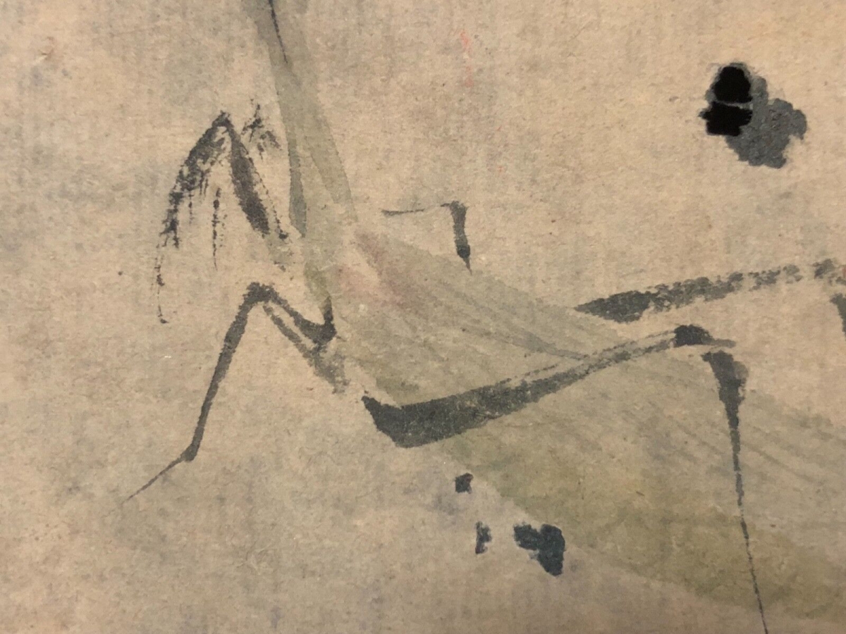 Japan Edo 17th–18th C. Grasshopper Mushi Painting Japanese Art Japon – Image 5