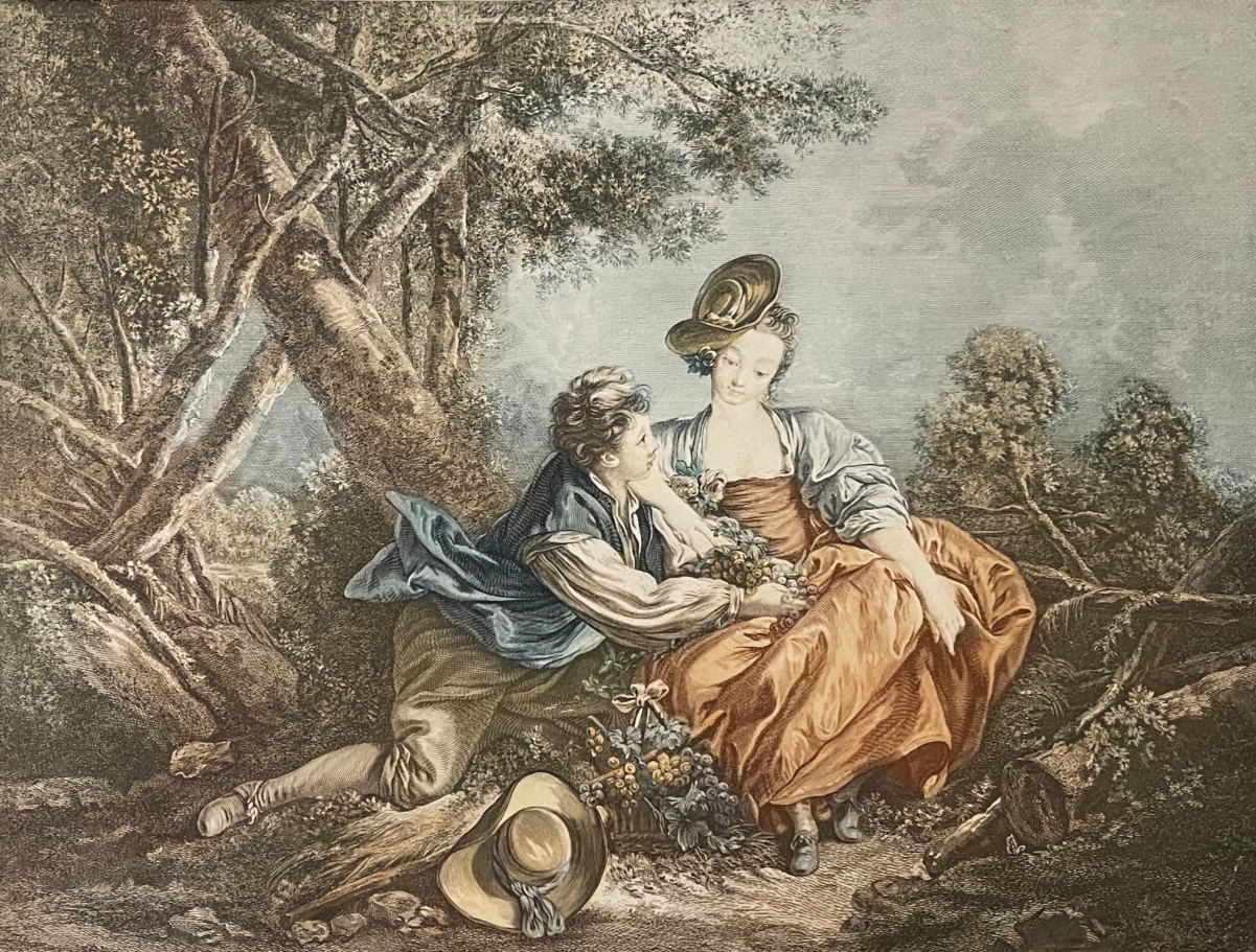 The Delights of Autumn – François Boucher Engraving by Jean Daullé XVIII