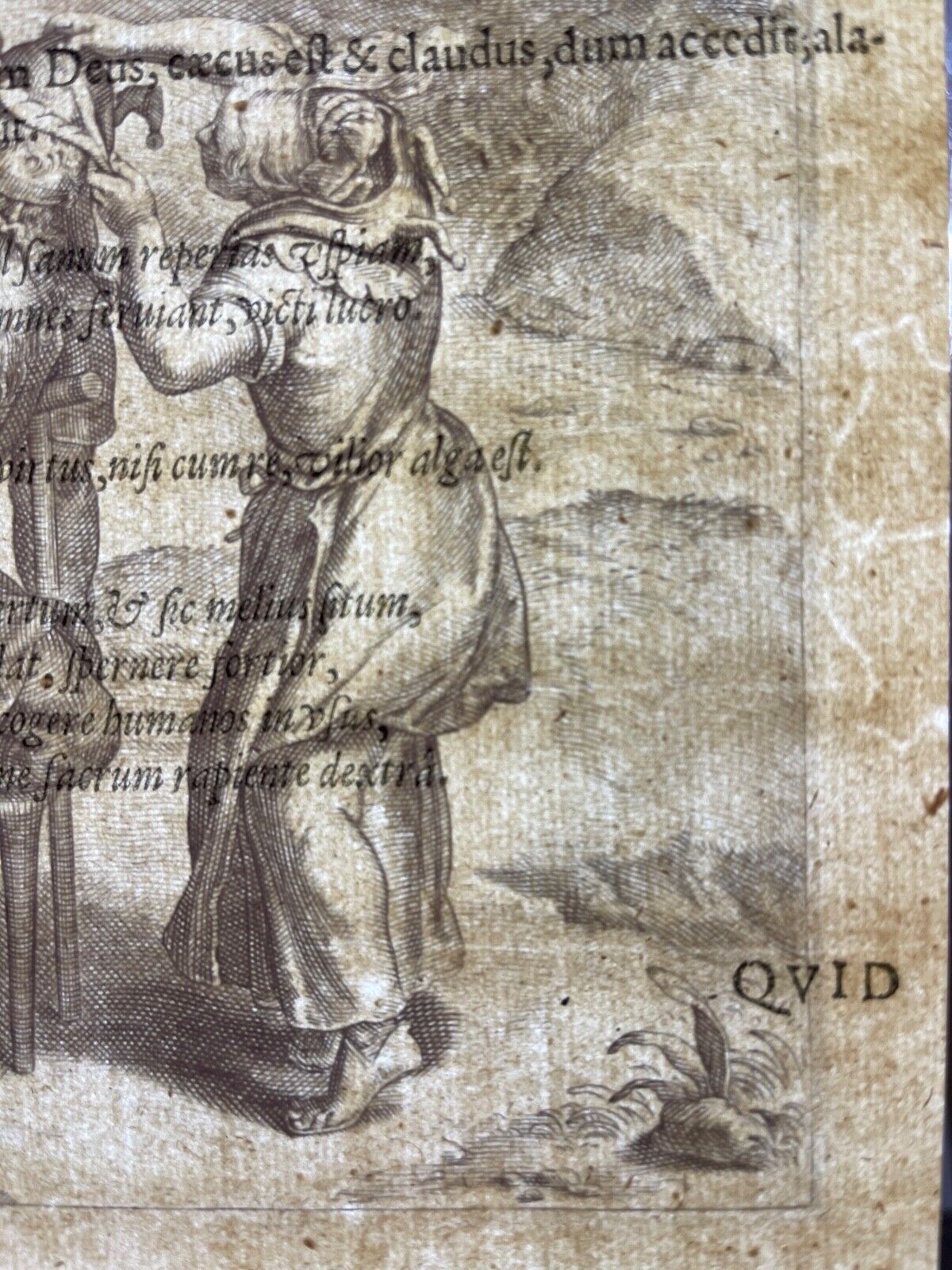 Otto van Veen Horatiana Emblem Engraving Fool Following Fool c. 1607 – Image 4