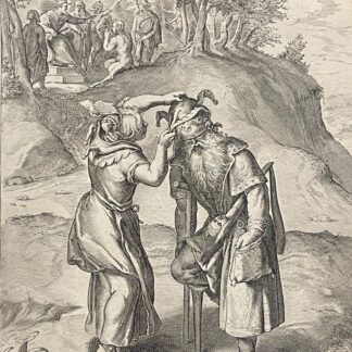 Otto van Veen Horatiana Emblem Engraving Fool Following Fool c. 1607