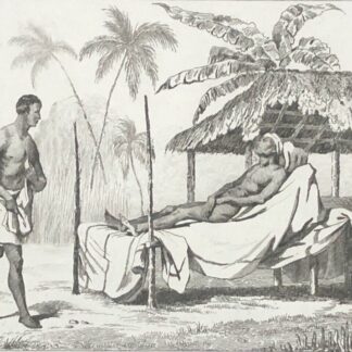 1836 Tahiti Preserved Corpse Original Engraving French Polynesia Polynésie