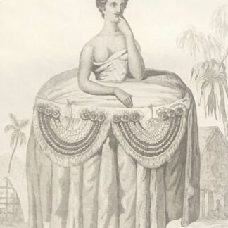 Tahiti Tupapau Spirit Corpse 1836 Original Antique Engraving Polynesia France