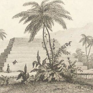 Tahiti Papara Royal Tomb Polynesia Antique Engraving 1836 Polynésie France
