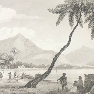 Huahine Tahiti French Polynesia Engraving 1836 Oceania Polynésiennes France