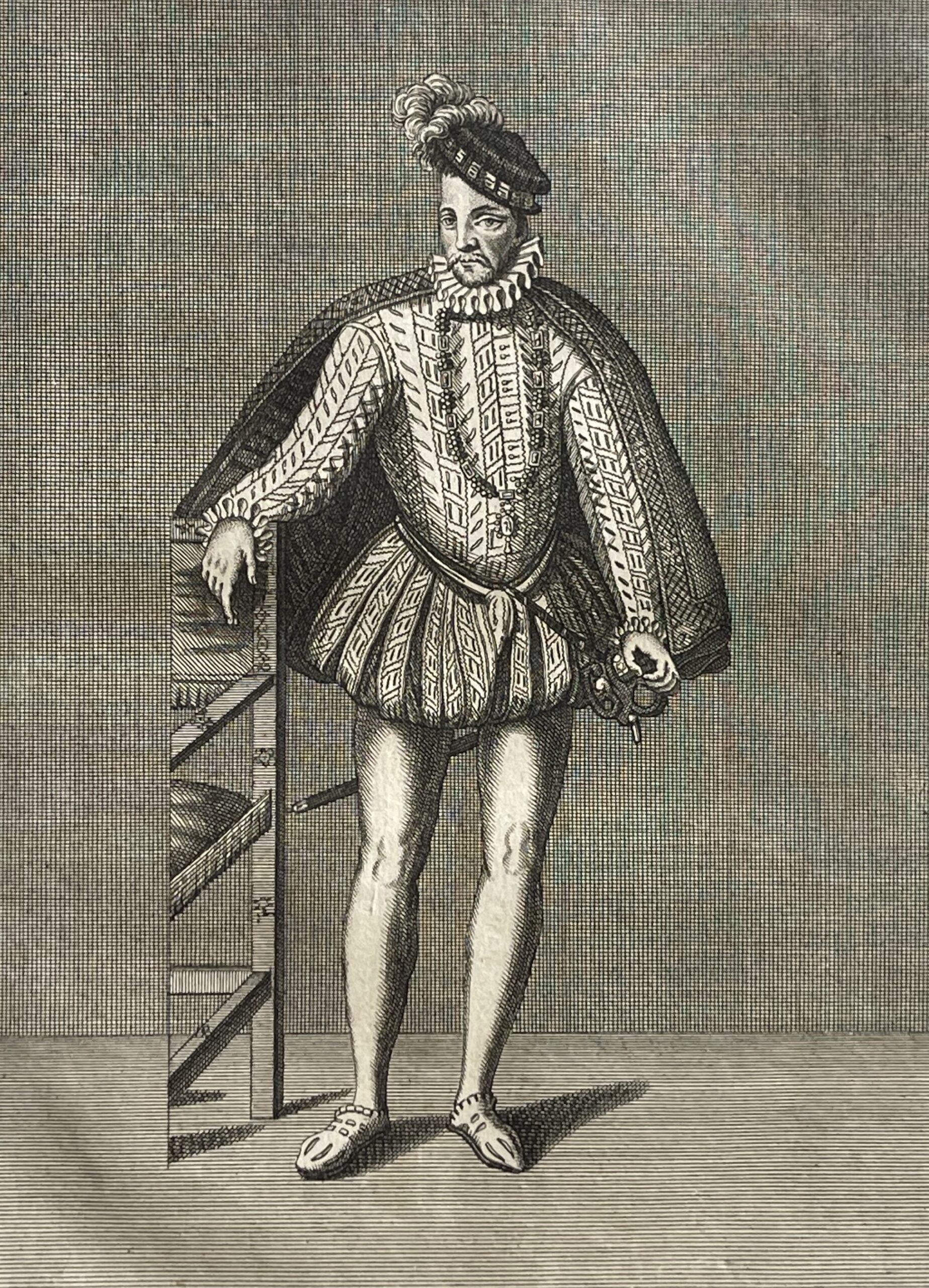 Charles IX King of France – 18th Century French Engraving French France A – Image 2
