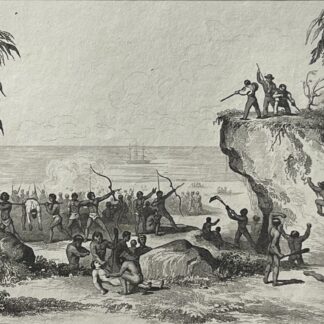 Fiji Islands Battle Dumont d'Urville 1836 Engraving Viti Ethnographic Mélanésie