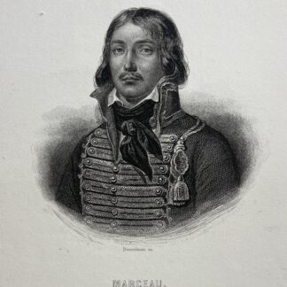 General Marceau 1769-1796 French Revolution Antique Engraving France