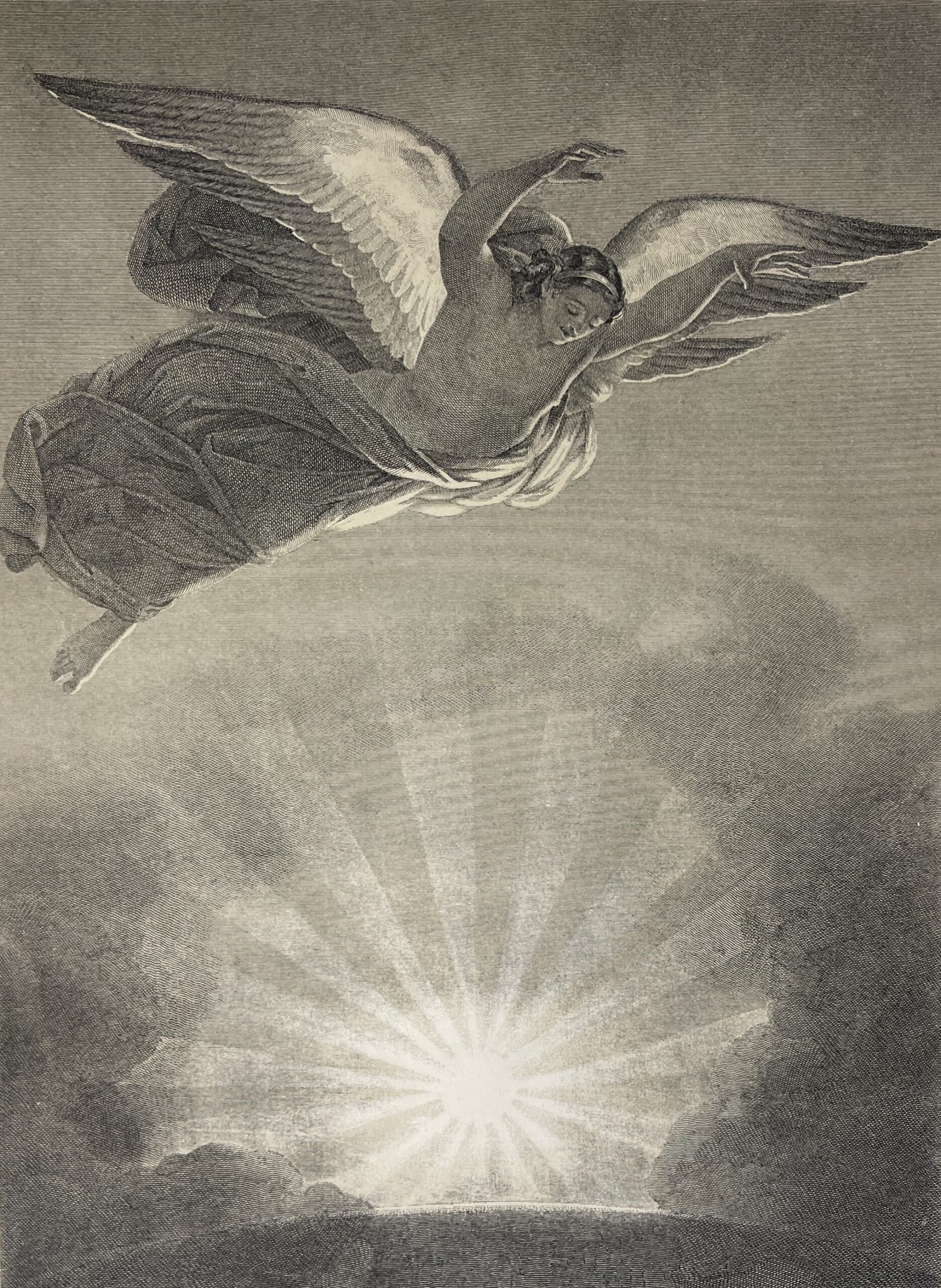 Gustave Doré Paradise Lost Raphael in the Air 1891 Engraving French France