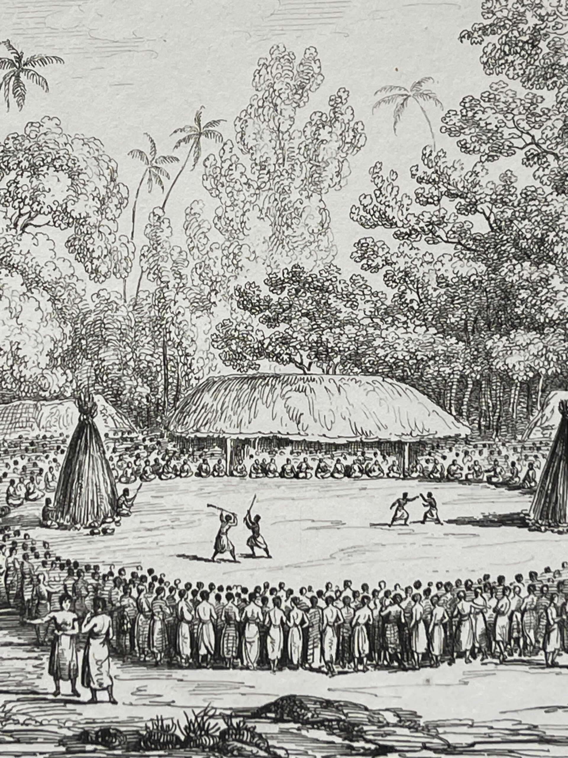 Tonga 1836 Tongatapu Funeral Ceremony Antique Engraving Polynésie Océanie – Image 5