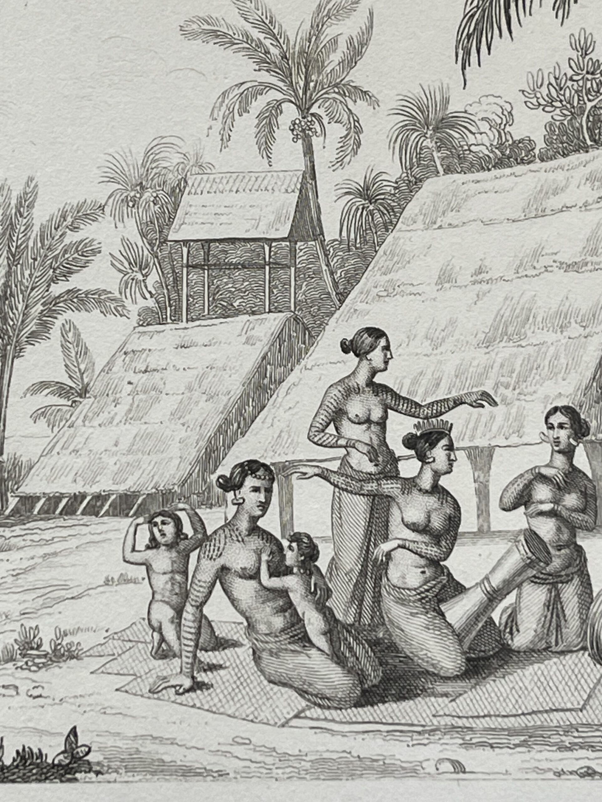 Caroline Islands Radak Island Original Antique Engraving Micronesia 1836 Océanie – Image 4