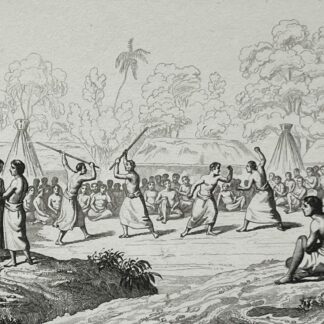 Tonga 1836 Native Festival & Spear Dance Polynésie Océanie Dumont d'Urville