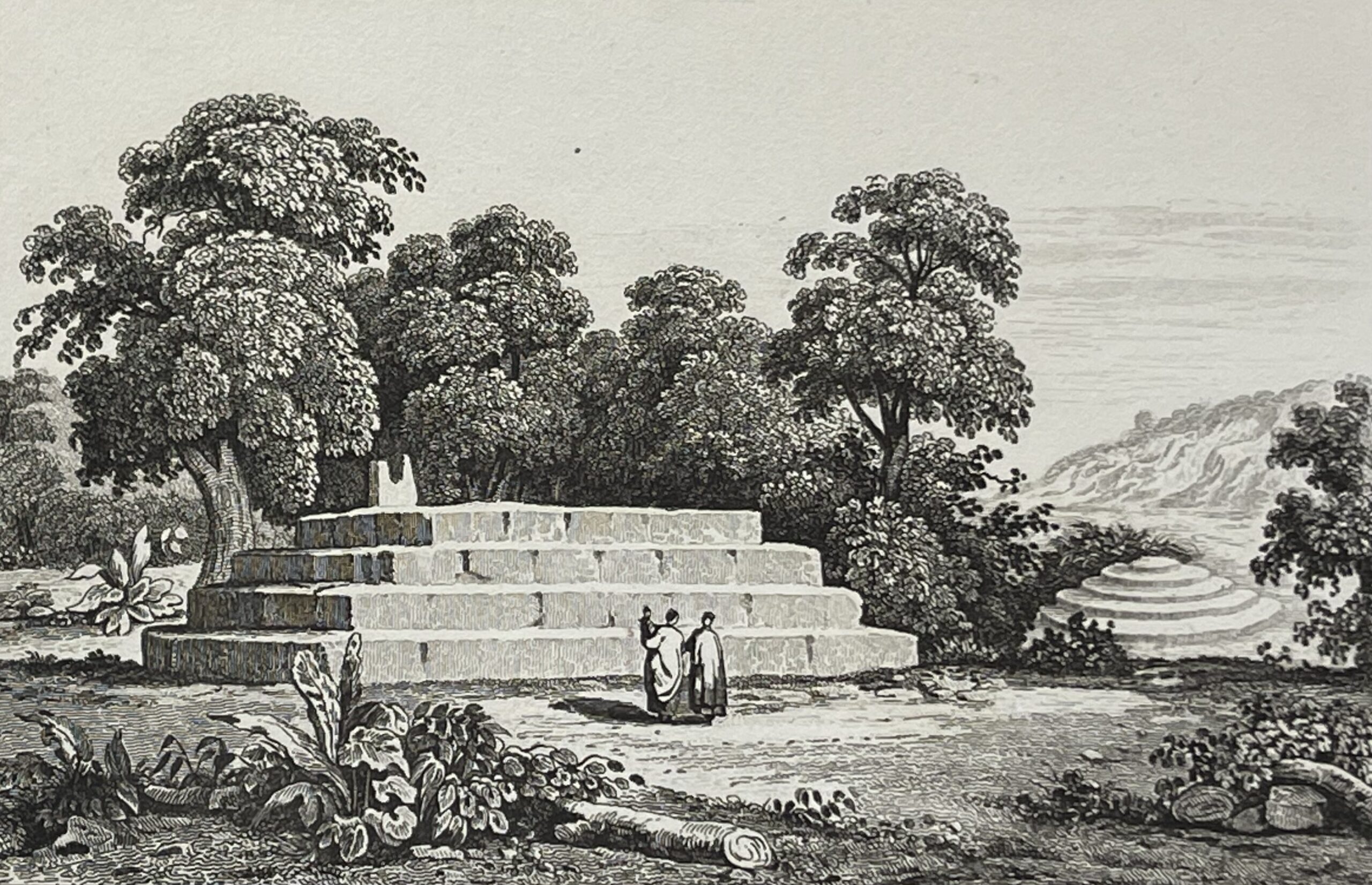 Tonga Engraving 1836 Tuʻi Tonga Royal Tomb Fai-Toka Sacred Monument Pacific