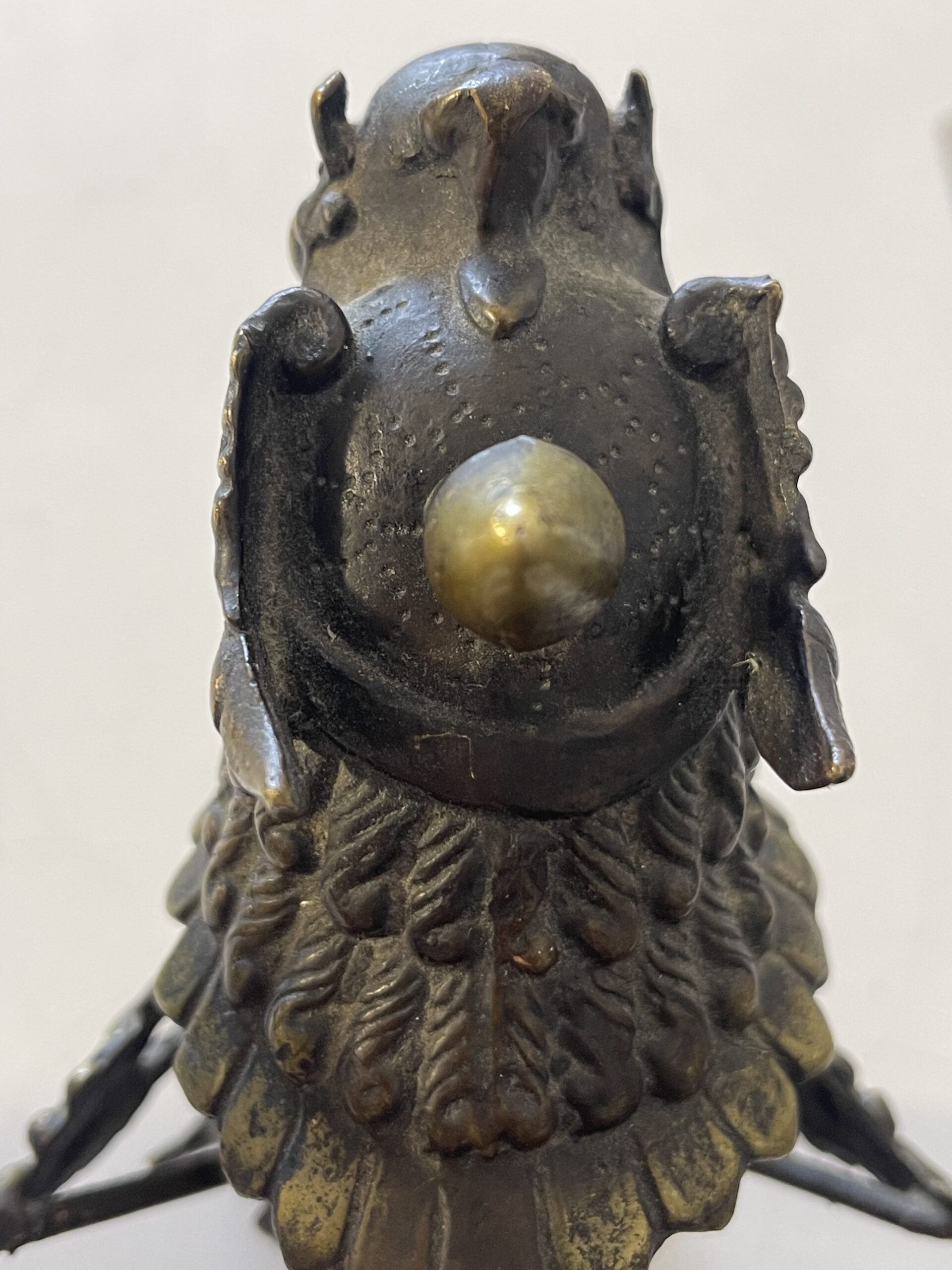 Chine Pair Antique Chinese Bronze Mythical Guardian Beasts Male Female 19th – Image 13
