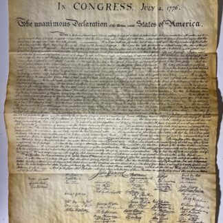 USA Declaration of Independence July 4 1776 Facsimile Genuine Parchment 36,5 cm